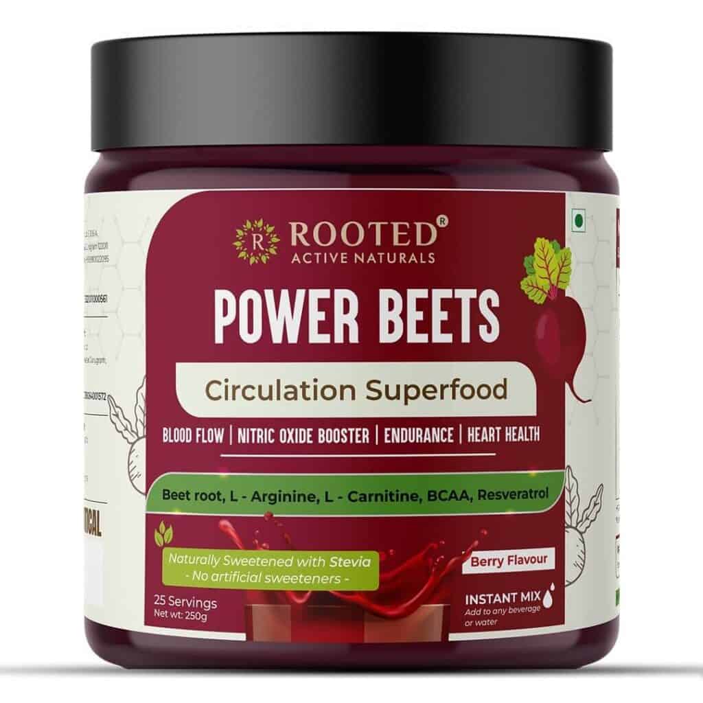 Rooted-Actives-Power-Beets-Organic-Beetroot-Powder-best-beetroot-powder-brands-in-india-in-2024