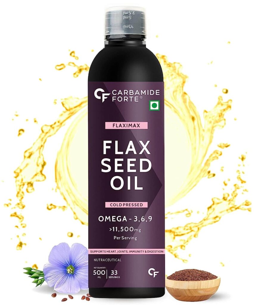 Carbamide-Forte-Cold-Pressed-Flax-Seed-Oil-500-ml-best-flax-seed-oil-brands-in-india