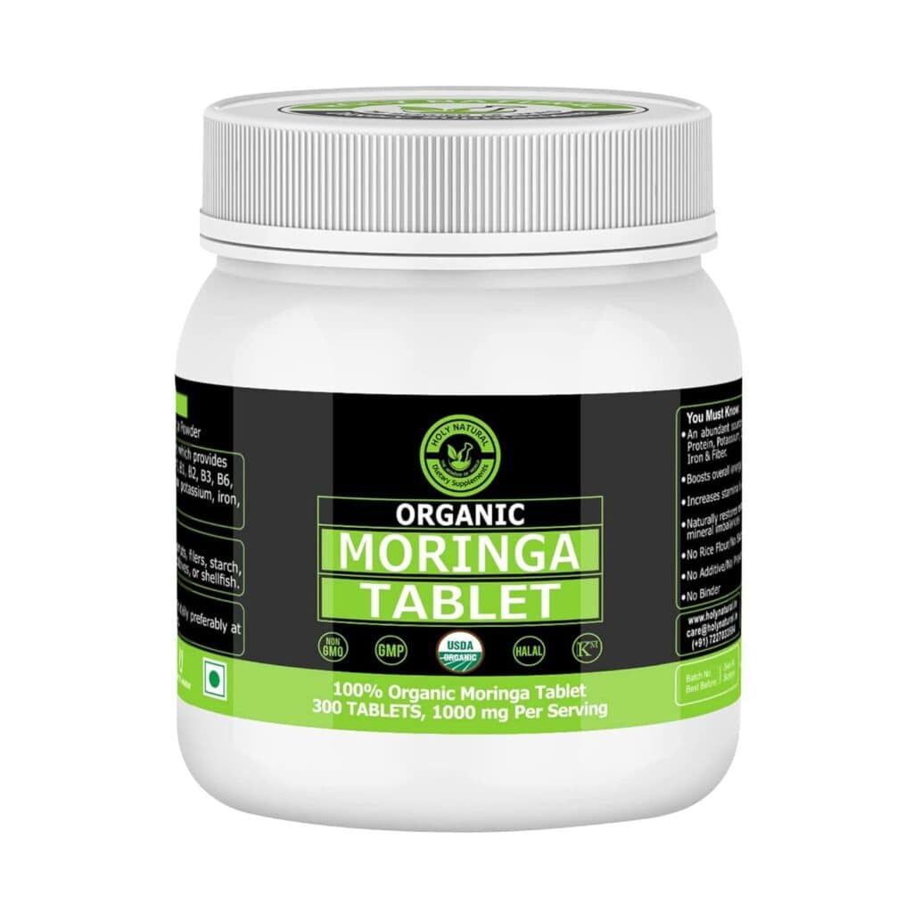 Holy Natural Organic Moringa Tablet Best Moringa Tablets in India in 2023